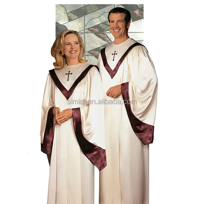 Belles robes de chœur modernes robe d'église robes de chœur