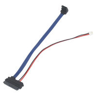 Kabel betina SATA 22 Pin dengan daya 2-Pin dan sudut kanan SATA 7-Pin untuk aplikasi elektronik