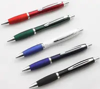 ร้อนขายโลโก้ที่กำหนดเองหลายสีคลิกพลาสติกราคาถูกเชลโล่ปากกา,โปรโมชั่นบอลปากกา