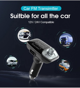 Agetunr T17 âm nhạc <span class=keywords><strong>Adapter</strong></span> cho xe hơi không dây MP3 Máy nghe nhạc rảnh tay cuộc gọi <span class=keywords><strong>USB</strong></span> sạc <span class=keywords><strong>Bluetooth</strong></span> FM Transmitter AUX cổng TF thẻ chơi - Product Image 2