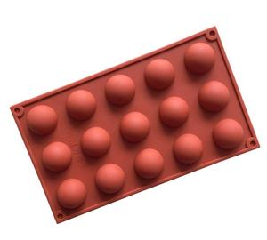 Molde de silicona semiesférico para repostería, bandeja semiredonda para hornear té y Chocolate, HY 15 - Product Image 1