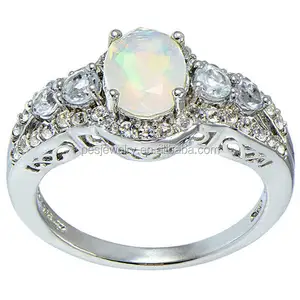 PES Fine Jewelry! Ethiopian Fire Opal Blue and Mystical Topaz Rings