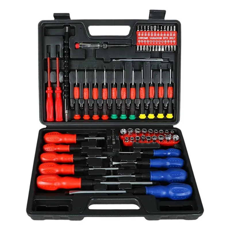 New Screwdriver Set 70 Piece Socket Bit Tool Kit Set Plastic Box Precision