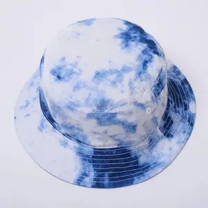 Pamuklu kravat boyama geri dönüşümlü kova şapka Cloche şapka balıkçı güneş şapkası