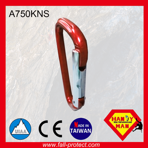 CE UIAA Certified Heavy Duty Outdoor Sports Aluminum High Quality D Shaped Straight Gate Climbing Carabiner - Product Image 4