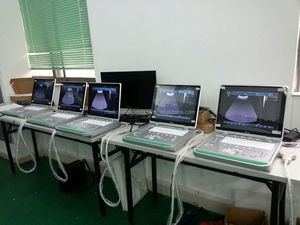 Instrumen Ultrasound Medis Hitam dan Putih, Perangkat Pemindai Ultrasound Genggam Portabel dengan <span class=keywords><strong>Probe</strong></span> untuk Dokter Hewan atau Manusia - Product Image 3