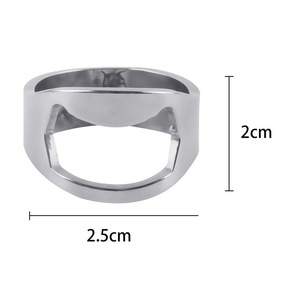 Parti aile hediye malzemeleri için özel paslanmaz çelik parmak anahtarlık anahtarlık bira şişe açacağı - Product Image 5