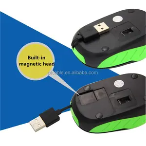 Mini Retractable Cable USB Scroll Wired Optical Gaming Mice Mouse for Laptop Desktop Gamer Home Office Use Computer Accessories