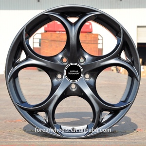 Cerchi in Lega di Alluminio per Auto da 17, 18, 19 Pollici, 5 Fori 5*112, <span class=keywords><strong>Nero</strong></span> con Finitura Diamantata per Alfa <span class=keywords><strong>Romeo</strong></span> - Product Image 2