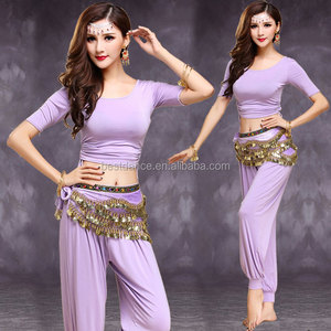 BestDance Nuevo Conjunto de Top y Pantalón de Danza del Vientre Tribal Árabe Sexy, <span class=keywords><strong>Ropa</strong></span> de Entrenamiento de Yoga - Product Image 6