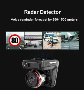 Scatola nera dell'automobile di 2022 1080P HD 2.0 pollici, macchina fotografica combinata dell'automobile 2 in 1 con la camma scorrevole del cruscotto del rivelatore del radar