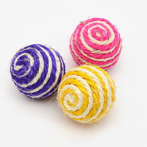 Bán buôn màu sắc khác nhau dây sisal mèo gãi Bóng đồ chơi - Product Image 4