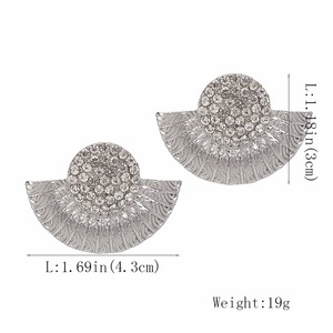 Boucles <span class=keywords><strong>d</strong></span>'oreilles Vintage en alliage de <span class=keywords><strong>strass</strong></span> pour femmes, bijoux de mode, boucles <span class=keywords><strong>d</strong></span>'oreilles en métal, nouveaux accessoires de vente chaude - Product Image 5