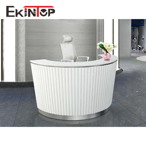Mostradores <span class=keywords><strong>de</strong></span> Recepción Modernos para <span class=keywords><strong>Spa</strong></span>, Diseño en Madera Blanca, Estilo Hotel, Tapizados, para Salón <span class=keywords><strong>de</strong></span> Belleza, Oficina - Product Image 4