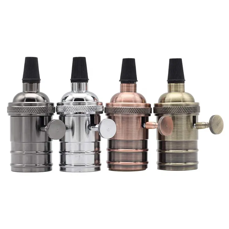 Светодиодная лампа Эдисона, декоративная металлическая подвесная головка, аксессуары для американского освещения E26 E27, патрон для лампы Эдисона