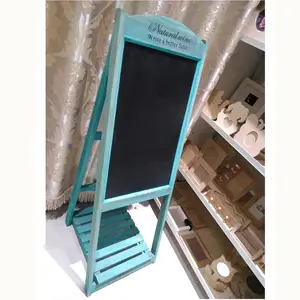 OEM FSC Wood painted & folded frame chalk board standing blackboard