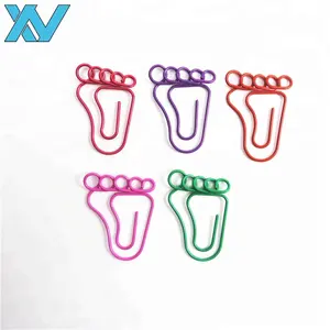Christmas gifts human foot design metal feet shaped paper clips