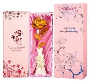 Europese Hot Sele Valentijnsdag Folie Plaat 24 k Goud Rose Bloem