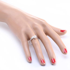 RINNTIN SR16 nuovo Design anello in argento Sterling con perle supporto vuoto per montaggio di perle per gioielli <span class=keywords><strong>da</strong></span> <span class=keywords><strong>donna</strong></span> regalo - Product Image 2