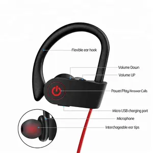 Spor kullanılan U8 bluetooth BT4.1 kulaklık kulaklık kablosuz Iphone için kablosuz