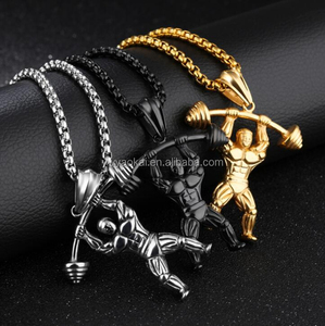 Últimos estilos GYM Levantamiento de pesas <span class=keywords><strong>Hercules</strong></span> Collar deportivo de acero inoxidable - Product Image 5