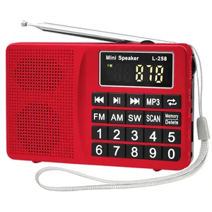 Multimedia draagbare usb TF card mini speaker met oortelefoon uitgang voor computer telefoon mp3-speler FM/SW/AM radio speaker