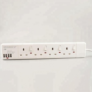 Linkwk — Extension au plomb par prise USB à 4 voies, commutateur de Type UK 13A, câble 2M - Product Image 4