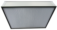 Filter Udara Hepa Bersertifikasi ISO 9001 SENBAO Efisiensi Tinggi H13 Deep-pleated untuk Penggunaan Cleanroom, Filter Kotak Fiberglass 0.3m