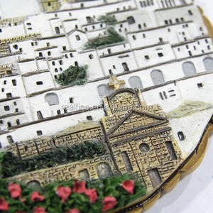 Aimant de réfrigérateur en résine 3D de paysage italien <span class=keywords><strong>Ostuni</strong></span>, fait sur mesure de haute qualité, pour souvenir touristique - Product Image 6