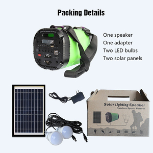Lecteur audio portable à gros son, mini haut-parleurs sans fil solaires, haut-parleur en plastique DC pour l'extérieur - Product Image 6