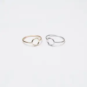 Inspire jewelry 14k gold rings jewelry fashionable open circle ring for women