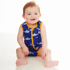 幼儿泳装婴儿婴儿泳装婴儿温暖氯丁橡胶潜水衣男孩女孩游泳背心 UPF 50 +