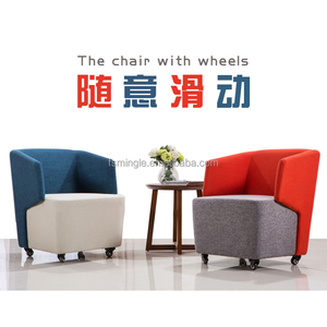 Type de tissu amovible <span class=keywords><strong>fauteuil</strong></span> à roulettes, loisirs salon canapé chaise pour café - Product Image 2