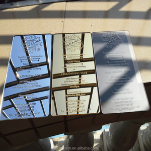 <strong>Cheap</strong> Small Size Laser Engraved Golden Mirror Acrylic <strong>Wedding</strong> <strong>Invitation</strong> Card Acrylic <strong>Wedding</strong> <strong>Invitation</strong> - Product Image 5