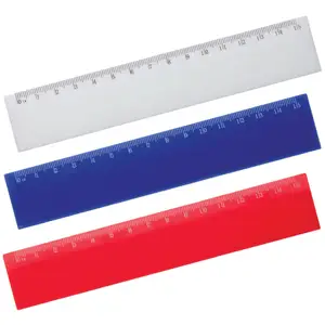 China factory cheap price school stationery transparent plastic ruler 30 cm size for Kids