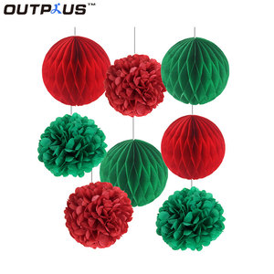 12 inch 30 cm white pendant color tissue paper honeycomb ball - Product Image 2