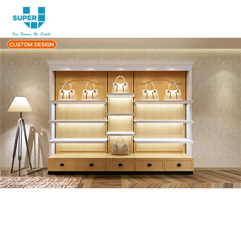 Modern Design Handbags Display Cabinet for Lady Boutique Chain Retail Stores