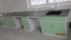 Laboratuvar mobilya tipi Laboratuar duvar tezgah/yan sehpa/yan tezgah üst cupbpard ve musluk ile - Product Image 3