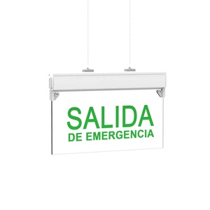 Siêu sáng <span class=keywords><strong>LED</strong></span> <span class=keywords><strong>Exit</strong></span> khẩn cấp ánh sáng với pin dự phòng Trắng/đen cơ thể màu đỏ màu xanh lá cây đôi mặt <span class=keywords><strong>Exit</strong></span> Sign cho bệnh viện khách sạn - Product Image 2