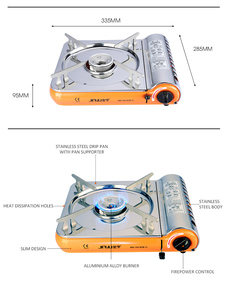 Estufa portátil de Gas <span class=keywords><strong>butano</strong></span> para acampar, quemador individual de acero inoxidable, Ce - Product Image 3