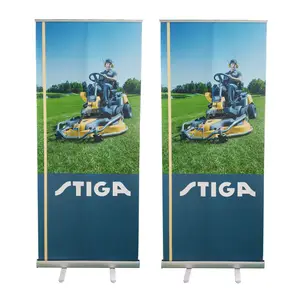 Advertising vertical roller banner stand