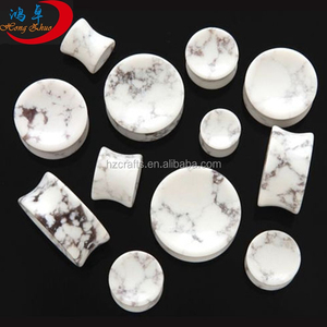 Pierres précieuses en gros DIY Pierres d'oeil de tigre jaunes Bouchons d'oreille Piercing - Product Image 2