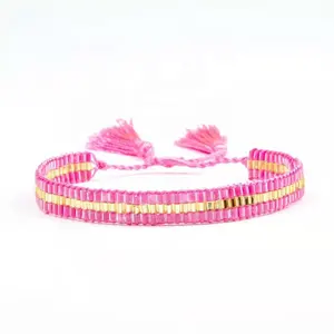 Pulseira personalizada feminina, bracelete joias de boa qualidade e colorida miyuki fashion charme