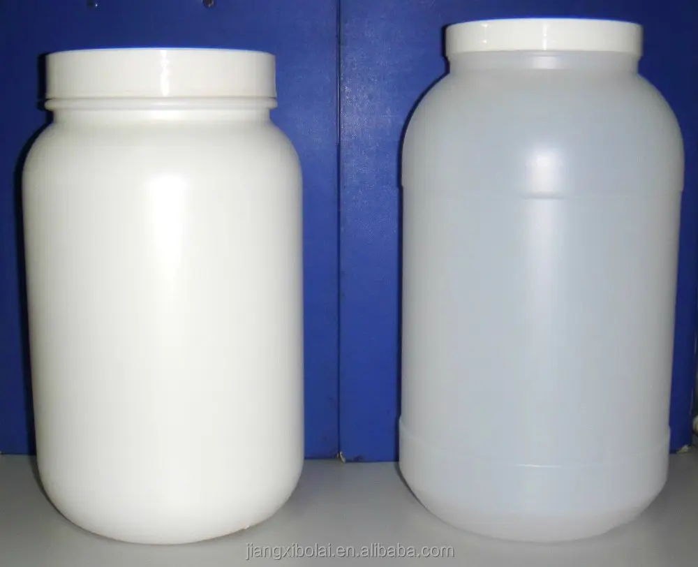 BPA मुक्त खाद्य ग्रेड एचडीपीई काले/सफेद प्लास्टिक की बोतलों 1000ml 2000ml 4000ml 5000ml 500ml दूध पाउडर के लिए