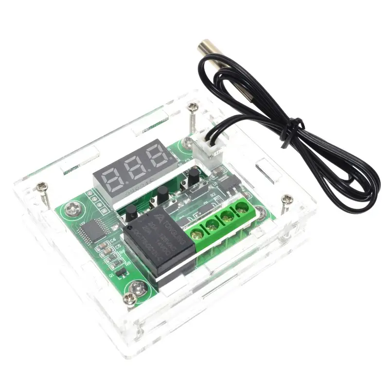 Transparent Acrylic Box Clear Cover for W1209 Digital Thermostat Temperature Control Thermometer