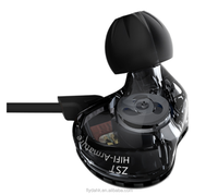 Écouteurs intra-auriculaires hybrides KZ ZST 1DD+1BA HIFI DJ pour le sport et la course, oreillettes KZ ZST
