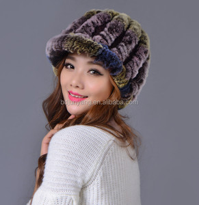 Cheap Vogue berets fox fur hat - Product Image 5