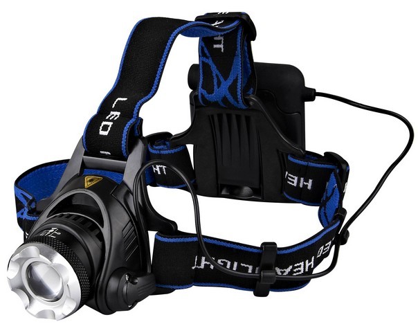 Перезаряжаемый Головной фонарь PANYUE XML T6 с масштабированием 1000 люмен, светодиодный налобный фонарь, 4 батарейки AA, Налобный фонарик