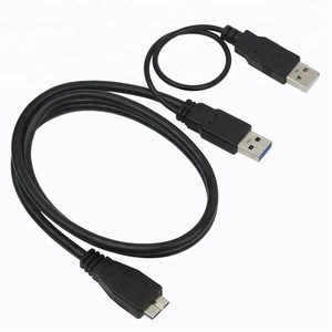 Nuevo Popular Venta caliente negro Micro USB 3,0 Y <span class=keywords><strong>Cable</strong></span> para <span class=keywords><strong>WD</strong></span>/Seagate/<span class=keywords><strong>disco</strong></span> <span class=keywords><strong>duro</strong></span> externo - Product Image 1