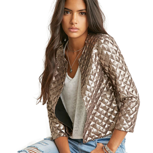 gold sequin jacket womens